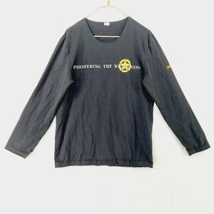 Jeep Black Cotton Round Neck Long Sleeve Jeep Print Sweatshirt P2963